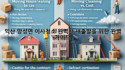 익산 망성면 이사청소: 완벽한 새출발을 위한 완벽 가이드